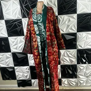 Ankara Bubu Maxi Dress - Red Green Ankara Fabric with Unique Bubu Pattern for Clothing&  - Casual Summer Dress