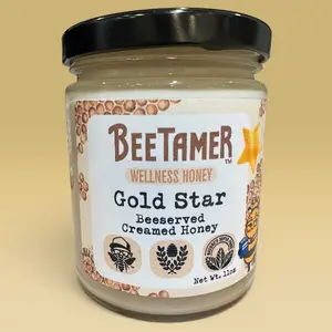 BeeTamer's Beeserved – Raw Creamed Honey (Unflavored) 11oz, 100% Raw Honey