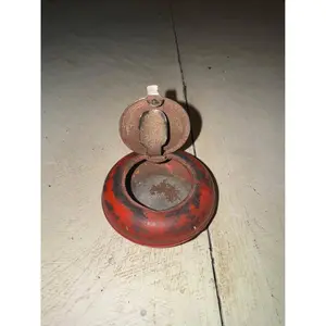 Vintage Portable Metal Handheld Personal Ashtray With Cigarette Holder