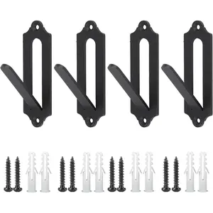 4 Pack 4.1"x1.4" European Mount Skull Hanger, Stainless Steel, 100% Stainless Steel, Wall Mount, Industrial, Deer, Mule, Antelope, Coyote, Small Game Animals