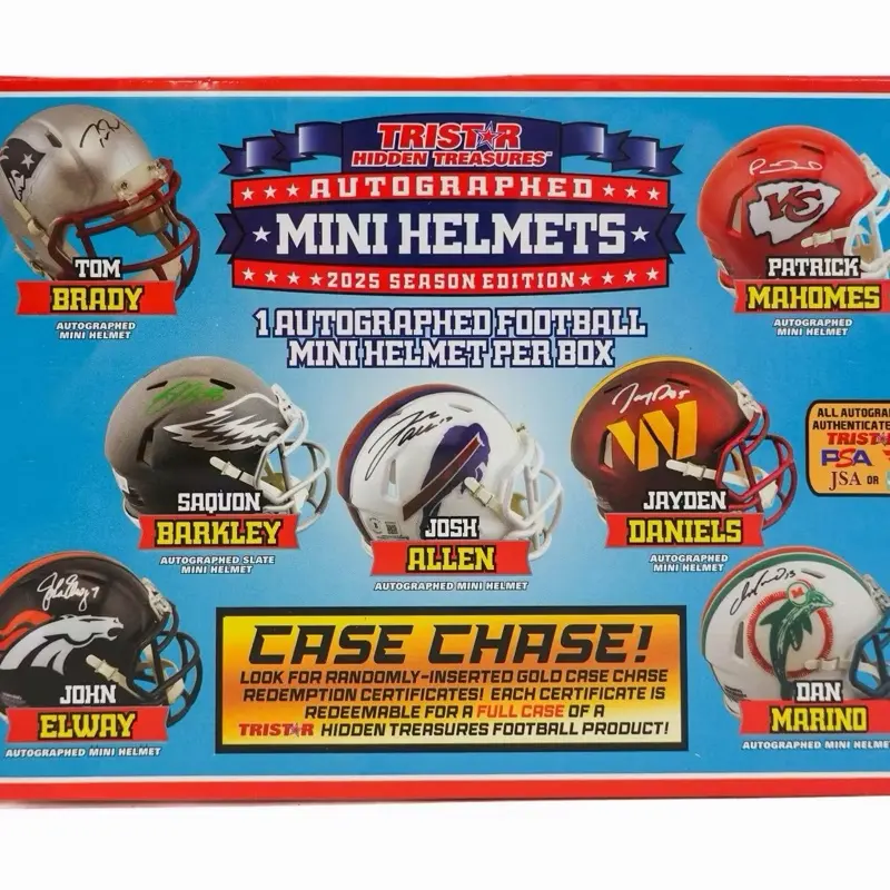 2025 TriStar Hidden Treasures Autographed Football Mini Helmet Season Edition Hobby Box