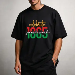 "Just Black 1900" Text Print Casual Cotton Tee Tshirt Menswear
