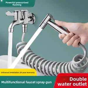 High Pressure Bidet Sprayer for Toilet Handheld Bidet Sprayer with Adjustable Nozzle for Bathroom Cleaning Personal Hygiene and Pet Washing
