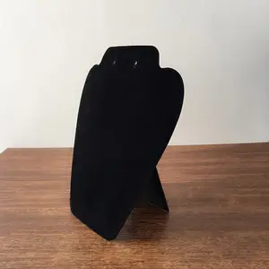 1pc Elegant Black Velvet Jewelry Display Stand - Perfect for Earrings, Necklaces & Pendants - Ideal Valentine's Day Gift