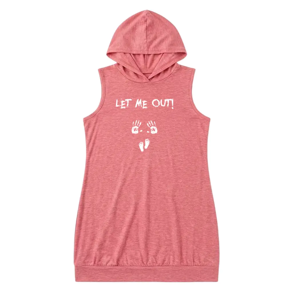 Hooded Tank Dress for Expecting Moms – Silly Goose Halloween Maternity Graphic, Perfect Fall Pregnancy Announcement Gift