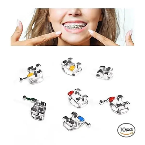 Corp. Mini ROTH Orthodontic Brackets Monoblock 0.022" W/H 3 4 5 Stainless Steel Lower Friction Ultra Smooth 20pcs Pack USA Made - Oral