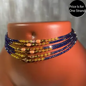 Caribbean Crown Crystals Waist Beads Colorful Bead Design