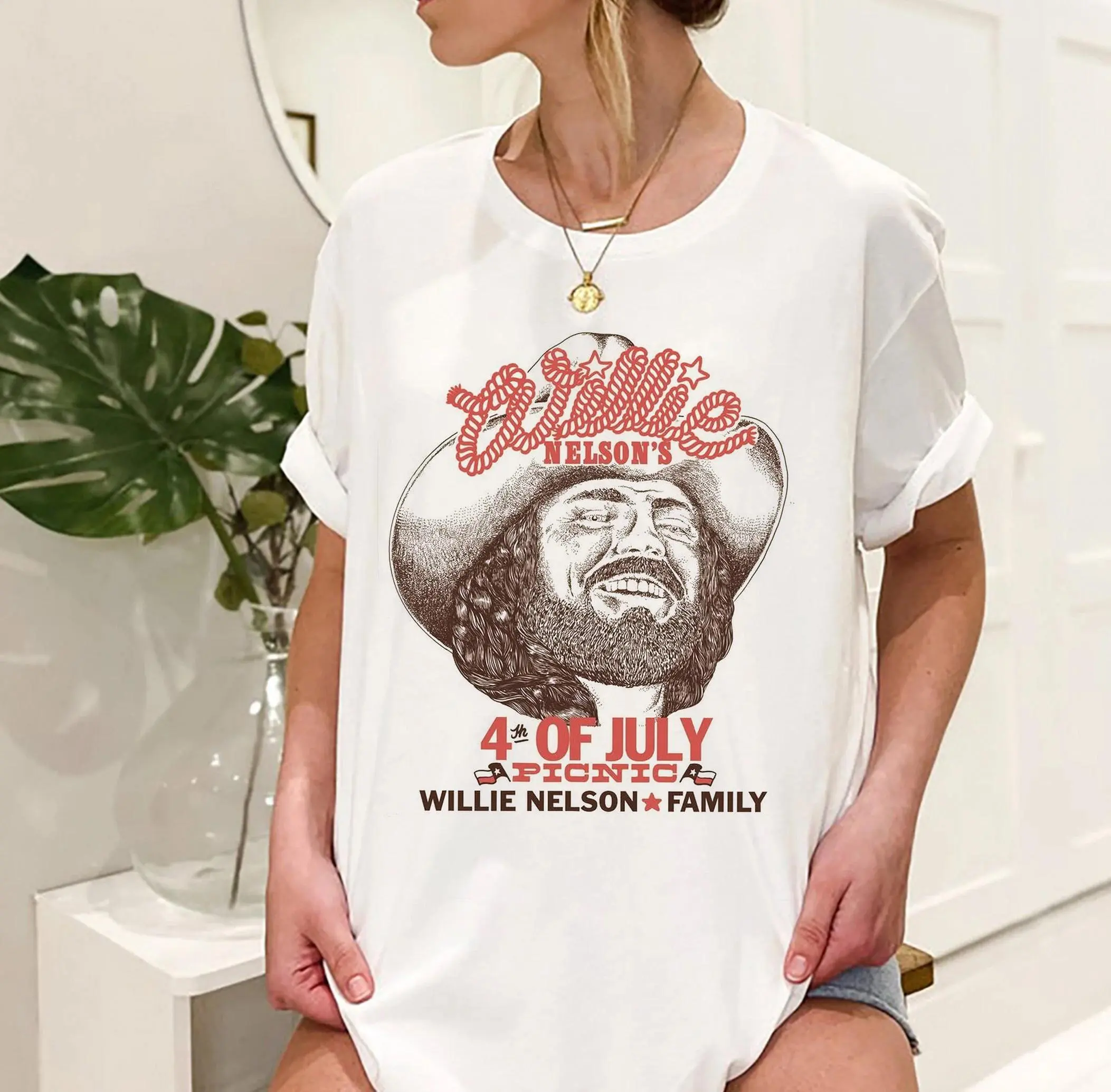 Willie Nelson's Fourth of July Picnic 2026 T-Shirt – Americana Country Tee Concert Outfit