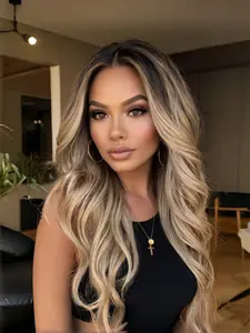 26 Inch Long Wavy Curly Hair Wig for Women, Small Lace Front Trim, Realistic and Natural, Ideal for Daily Use and Role-Playing