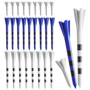 Professional 200 Pack 5-Prong Plastic Golf Tees 3 Sizes Assorted Pack - 100 Pcs 3-1/4" with 50 Pcs 2-3/4" and 50Pcs 1-1/2" Golf Tees Plastic Golf Accessories