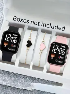 Children's electronic watch time for girls, girls, students, girls, junior high school, waterproof, high aesthetic value, boys and children, cute watch set