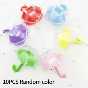 10Pcs Delicate  Wrap Boxes Portable Lightweight Plastic Favor Boxes for Wedding Birthday Celebration Company Event Candy