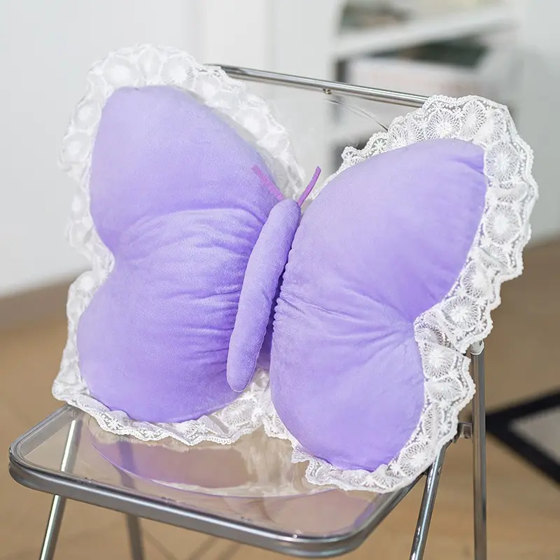 Dreamy Lace Butterfly Cushion, Soft Comfort Upgrade, Romantic Home Decor, Perfect Gift for Self-Use or Gifting