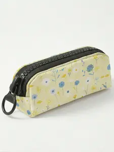 1 piece of small daisy pattern 2D printed large zipper pencil case, storage bag, spacious zipper makeup bag school supplies and stationery, durable polyester