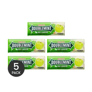DOUBLEMINT Sugar-Free Mint Candy - Apple Mint Flavor, 5 Pack (23.8g Each) - Refreshing Breath & Guilt-Free Indulgence