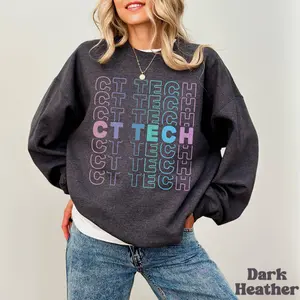 CT Tech T-Shirt Or Sweatshirt CT Technologist shirt, CT Tech Grad tee Rad Tech Computed Tomography Radiography Student, Cat Scan Tech Cotton Fabric Fit