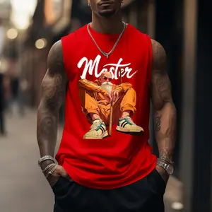 Anime 90s Graphic Sleeveless Tank Tops Men Vest Streetwear Outfits Men Vacation Outfits Sleeveless Shirt