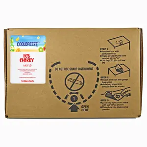 Coolbreeze® Beverages 5 Gallon Bag-In-Box Frozen Carbonated Beverage Frozen Drink Machine Mix - Cherry Slush