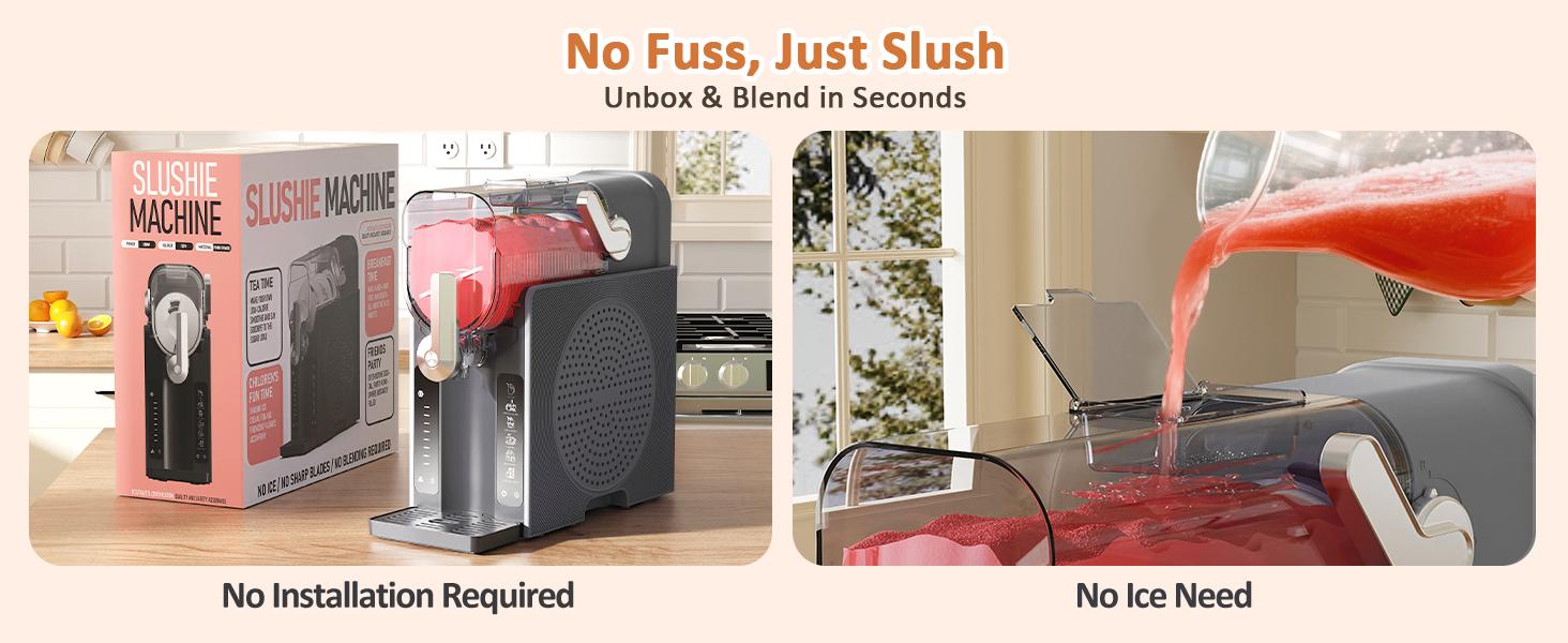 WizAura Slushie Machine Live – Party Gift, 54oz No Ice Needed, 6 Preset All-in-One Frozen Drink Maker w/ Auto-Clean & Temp Display | Perfect for Margaritas, Smoothies, Ice Cream, Milkshakes