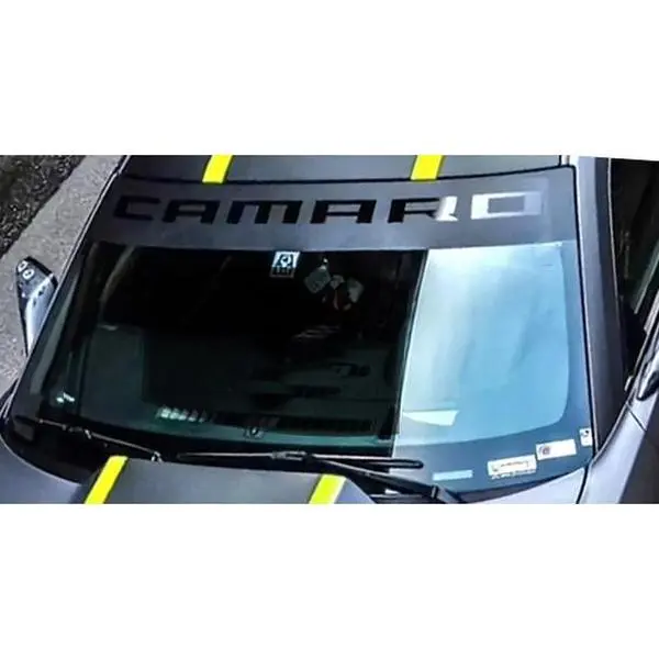 Camaro Reverse Cut Black Tint Stripe Style Windshield Banner Sticker Camaro Reverse Cut Black Tint Stripe Style Windshield Banner Sticker