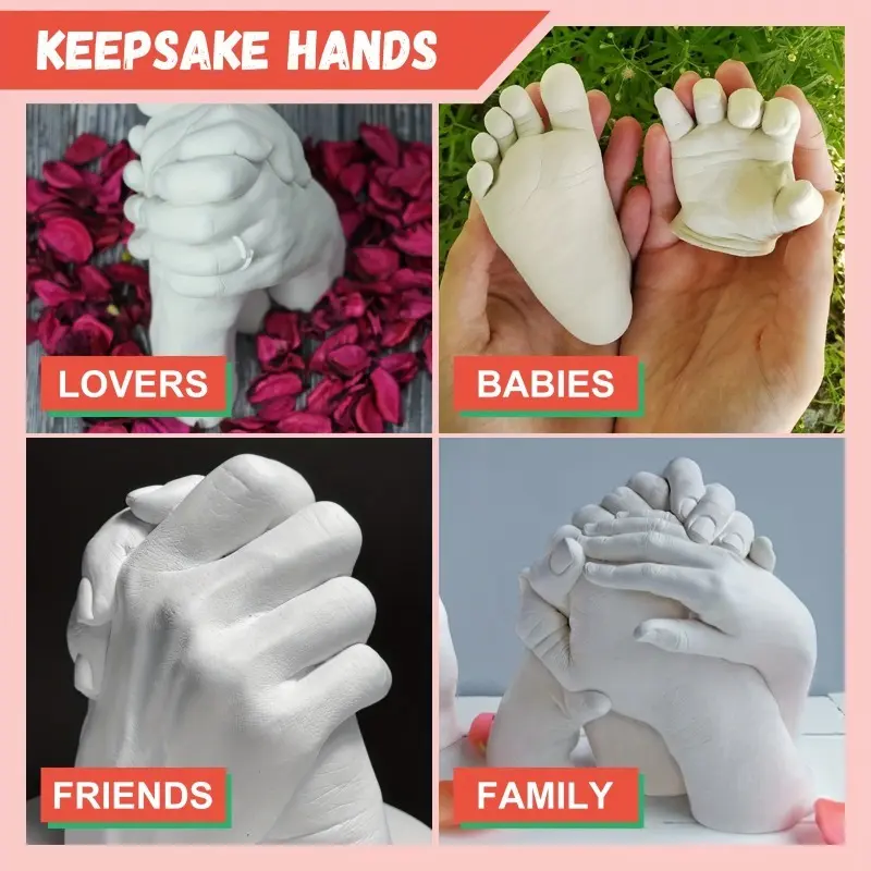 Couples' Hand Casting Kit, Create Lasting Plaster Hand Mold, Molding, Keepsake Sculpture, Unique DIY Crafts Gift, Diy Products, Perfect for Weddings & Anniversaries