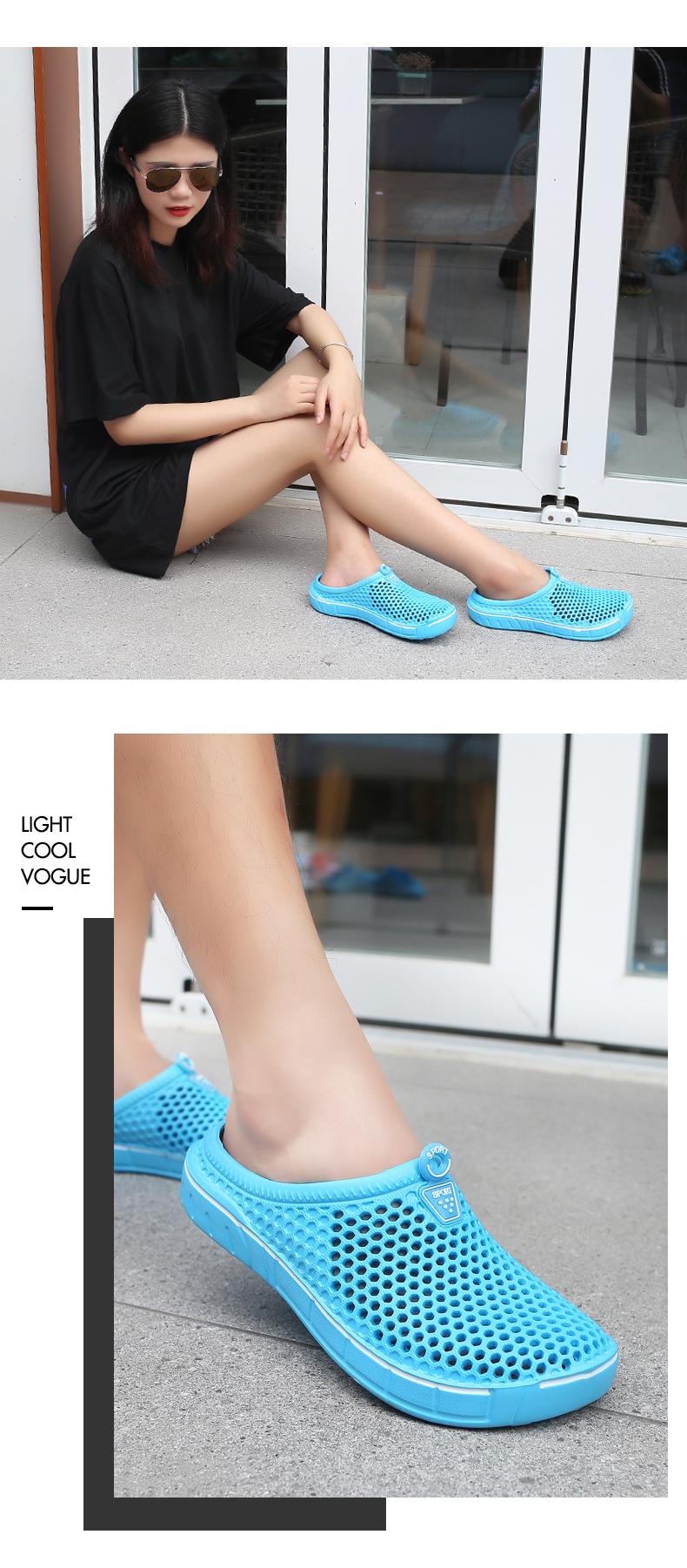 Unisex Breathable Mesh Clog Slippers, Quick-Dry Hollow-Out Slip-On Women's Shoes, Non-Slip Water Footwear for Beach & Daily Summer Use, Slipper,back to school,back to school haul