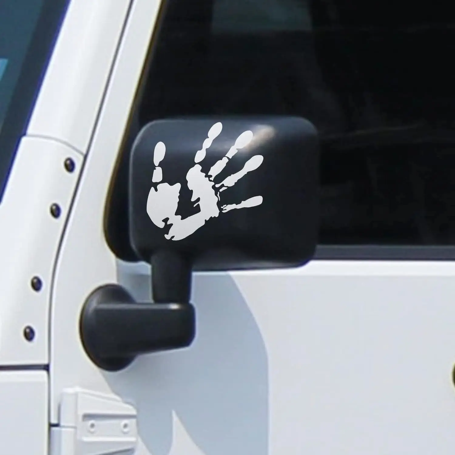 2 count Wave Stickers Wave Sign Decal Compatible with SUV Off Road  for Automobile Hand Stickers  Decoration for Rearview Mirror Left Right(White)