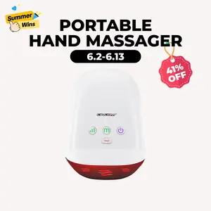 CINCOM Portable Hand Massager (White) - USB Rechargeable, Battery-Operated, Palm-Graspable ABS Portable Massage Device with Warmth, Gentle Kneading, Adjustable Settings, Auto-Off for Daily Relaxation, Ideal Gift, Usb Rechargeable Massagers