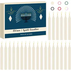 - 4"*0.5" Spell Chime Candles - Set of 24  Candles, Unscented Mini Taper Candle Christmas Candle for ,  Altar, Magic Tool, Rituals, Prayer, Meditation and Party Decoration