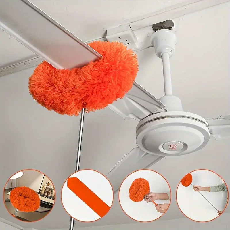 Ceiling Fan & Household Dust Buster: Telescoping Microfiber Duster with Washable Feature, Ideal for Summer and Fall Cleaning tool, a Decoration-wort