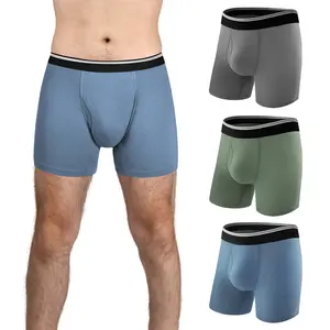 Incontinence Underwear for Men Washable Soft Leak Proof Boxer Briefs for Daily Bladder Leakage 3 Pack