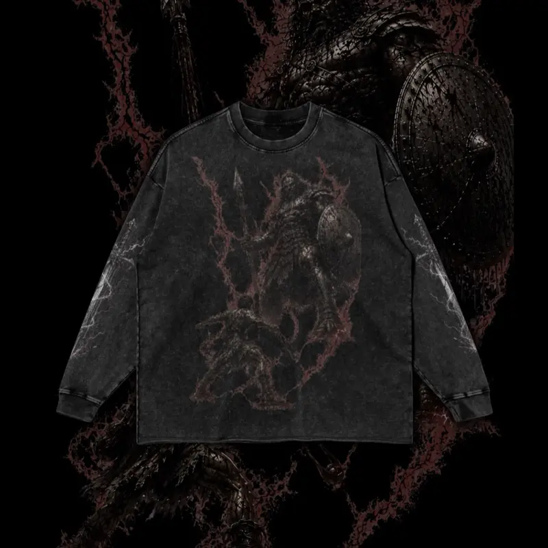 Men's Long-Sleeve T-Shirt, Stand Against the Giant Pump Cover Top