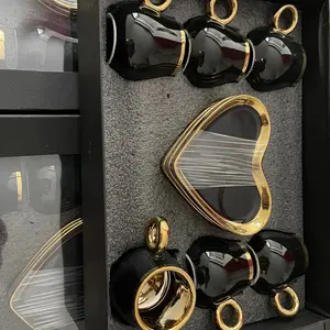 Luxury Small Beautiful 90ML Expresso or Coffee Set (small cups for Coffee)