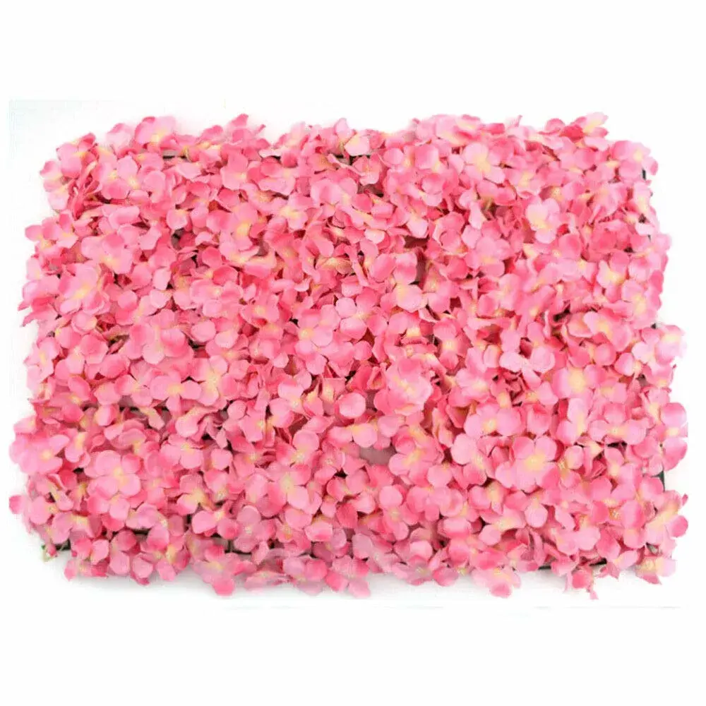 20 Pieces of Pink Artificial Flower Wall Backdrop - 24x16 Home Decoration