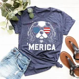 Comfort Colors Cavalier King Charles 'Merica Shirt 4th of July Cavalier Tee Patriotic Cavalier Shirt USA Dog Lover Gift Cavalier Mom Gift Unisex