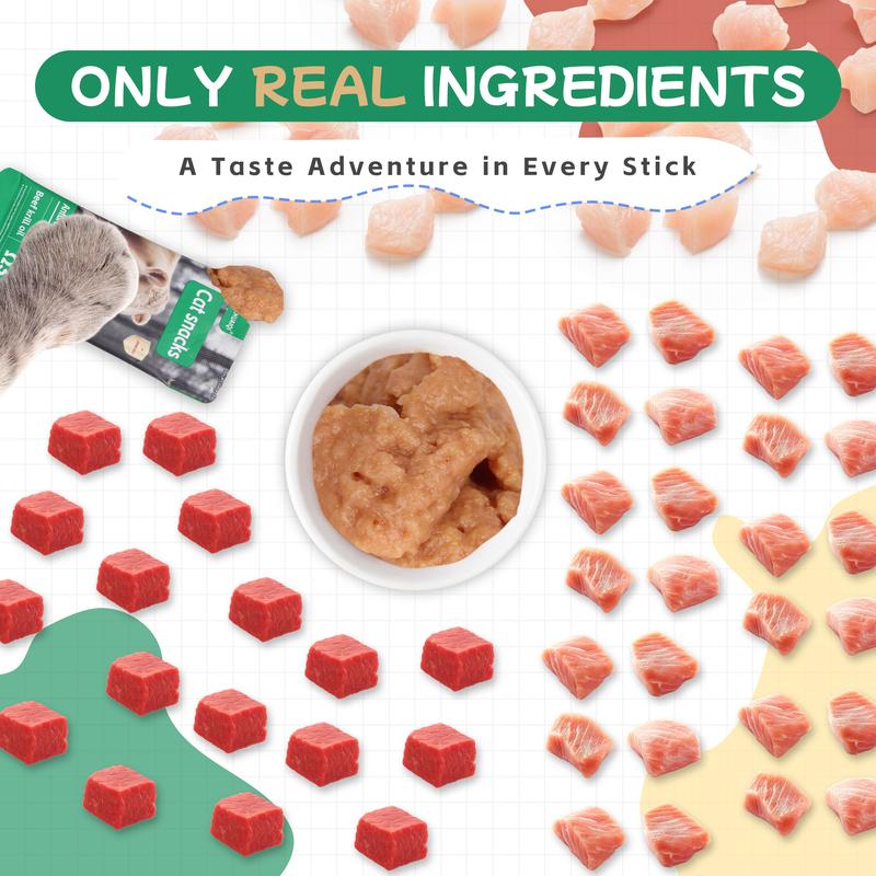 Zhuaizhuaiqi Cat Snacks - Lickable Squeezable Puree, Healthy Food, 3 Flavors: Beef with Krill Oil, Duck with Tuna, Chicken with Cat Grass, 10 Packs, 30g Each, No Gelatin, Easy Digestion