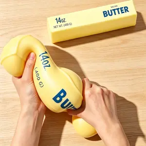 10in Giant Butter Stick Squishy Toy, Super Soft Slow Rebound Fidget Toy, Fun Stress Relief Sensory Play Toy for Hobby Collection, Relaxing Squeeze Toy for Kids & Adults