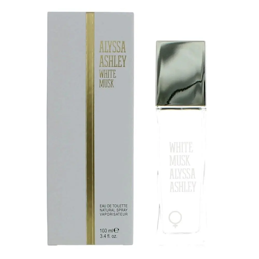 Alyssa Ashley White Musk Women's Fragrance - 3.4 oz Eau De Toilette Liquid Spray, Gold-Accent Bottle (3 to 3.9 fl oz Range)