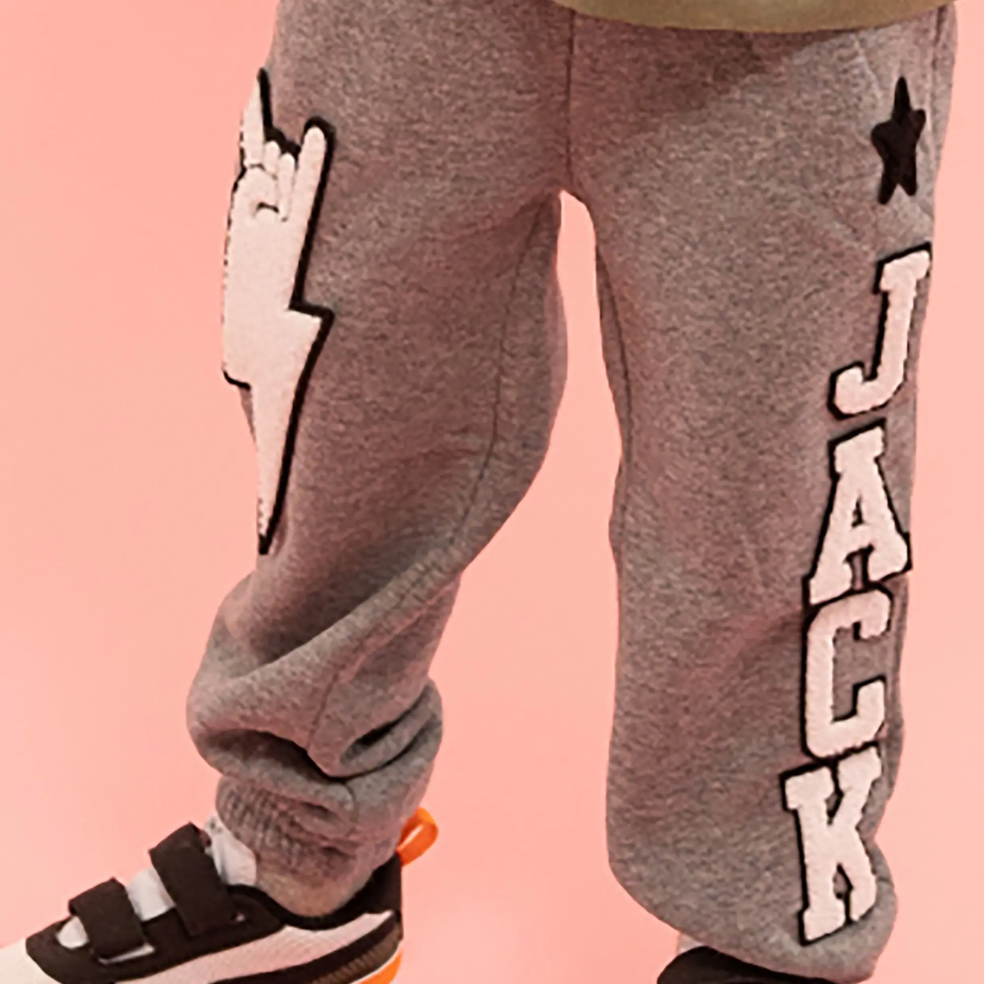 Custom Patch Joggers with Supersize Patch and Varsity Chenille Letters for Kids