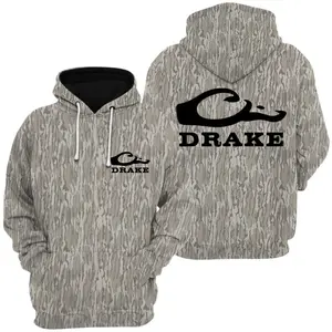 Mossy Oak Drake Hoodie Sweater, Long Sleeve Tees For Men And Menswear, Casual And Fashionable For Everyday Wear Top Streetwear, Gift For Hunting & Adventure Fans