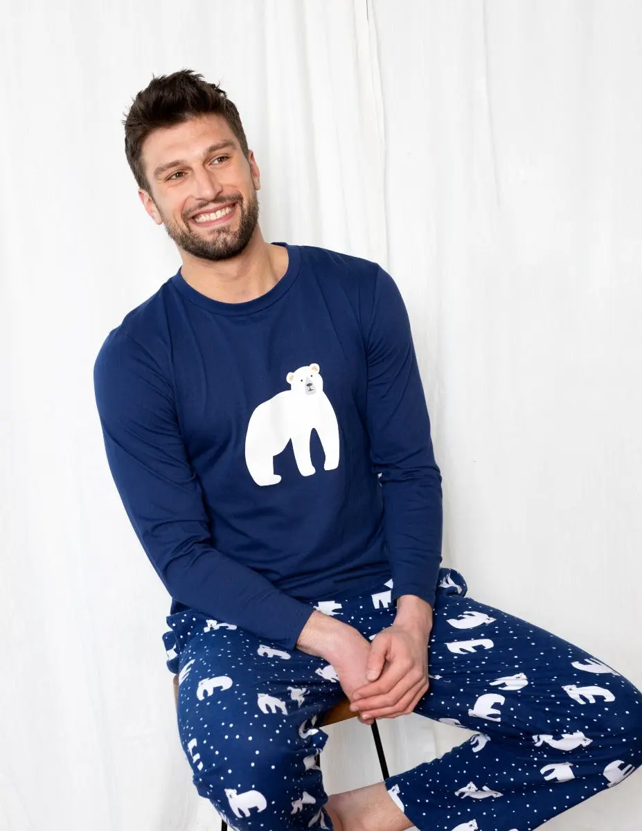 Mens Polar Bear Flannel Set
