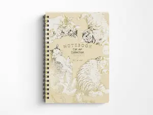 Rokkaku Cat Art Collection Ring Notebook - Circle