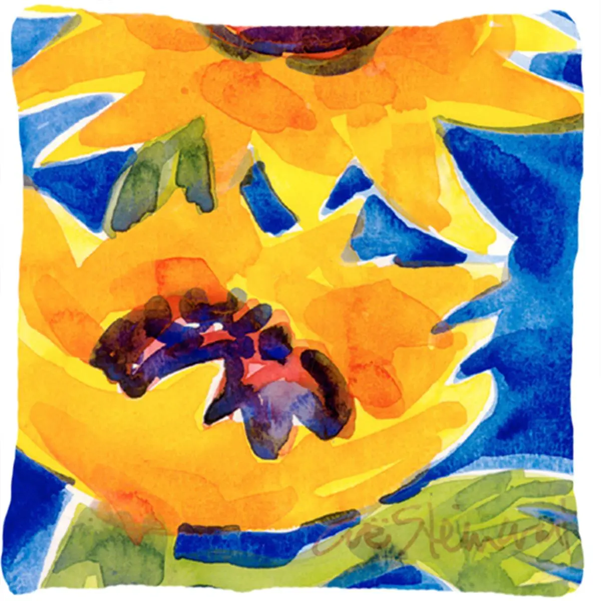 Flower - Sunflower Decorative Indoor & Outdoor Fabric Pillow