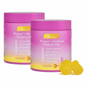1 Pack LEEFAR Her Probiotics Gummies FU - All in One Solution with Slippery Elm and Prebiotics & Lactobacillus Probiotic Blend for Women's pH Balance and Dryness Hawaiian Pineapple Gummies Dietary Supplement