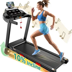 Folding Treadmill for Home | Quiet Brushless Motor, 10% Incline, 330lb Capacity, App Control, Compact Fitness Equipment