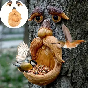 Durable Tree Bird Feeder, Bird Feeder House, Fairy Tale Style Design, Ideal for Garden, Yard, Patio Decor, Attracts Birds, Enhances Outdoor Ambiance