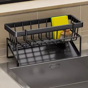 Kitchen Storage Rack Sponge Drainer Faucet Vegetable Sink Dishwasher Supplies Towel Organizer Adjustable Shelf Rack Drainage Shelf