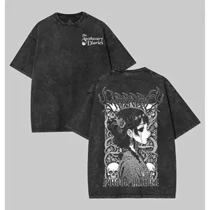 Maomao Metal  Metal Tee, Gothic Anime T-Shirt, Dark Fantasy Wash Shirt, The Apothecary Diaries shirt Comfort Cotton Fabric Top Womenswear Fit graphic tee