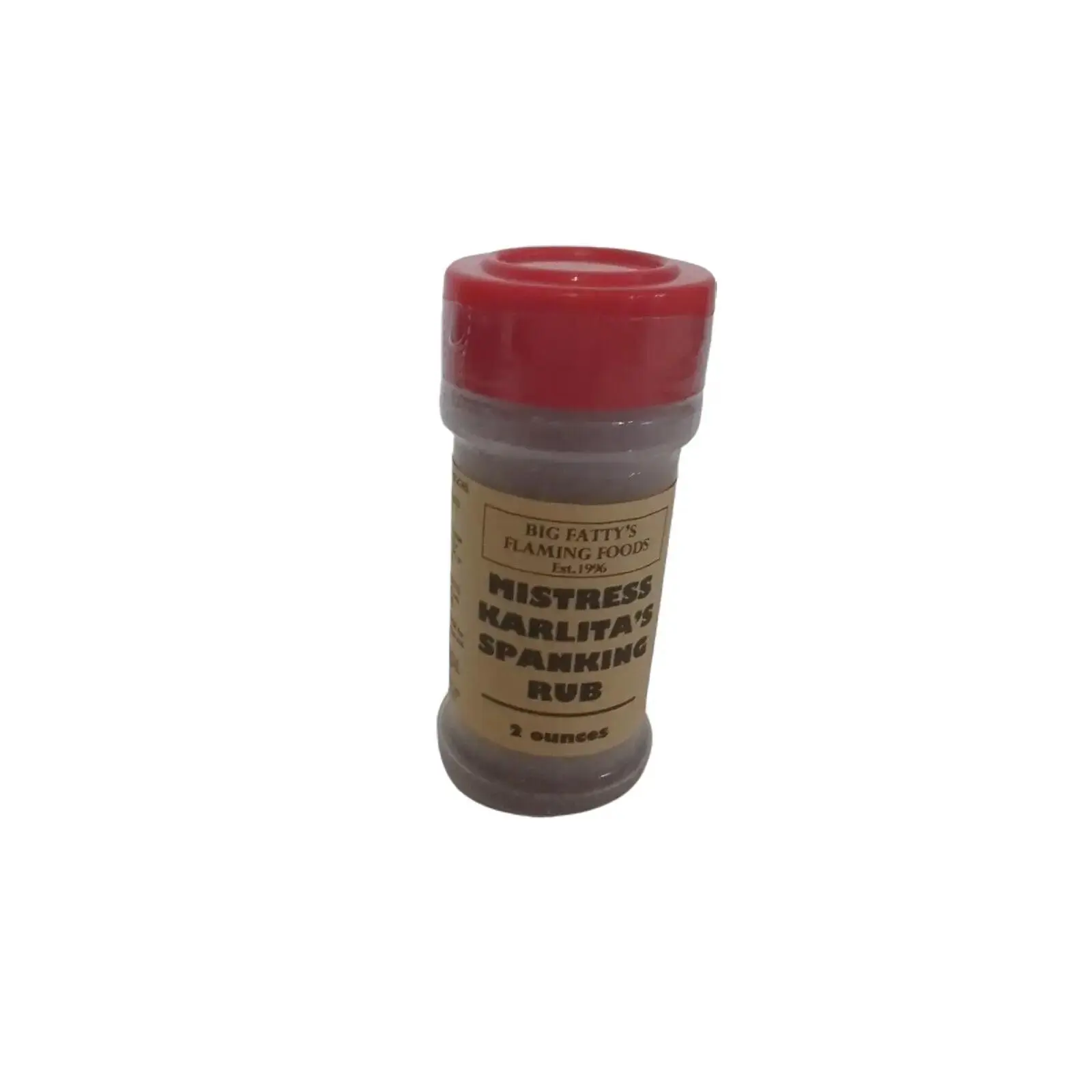 Big Fatty's Mistress Karlita's Spanking Rub 2 Oz Plastic Shaker
