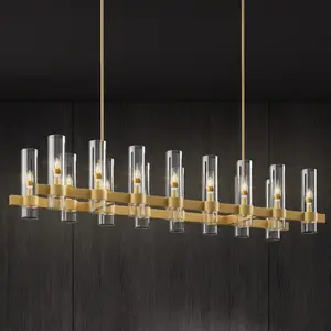 16-Light 54'' Linear Kitchen Island Lighting Chandelier